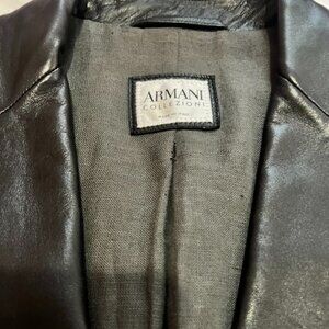 Armani Collezioni Lambskin Leather Jacket